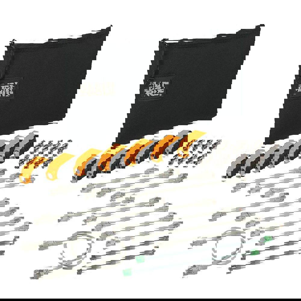 Electrical Test Equipment Accessories; Accessory Type: Remote ; For Use With: Commander Series ; Includes: (7) Test-n-Map Remotes, (8) Coax Push-on F Adapters, (8) RJ45 Jumper Test Cables, (2) RJ11/RJ12 Jumper Cables, Verification Cable, Zipper Pouch